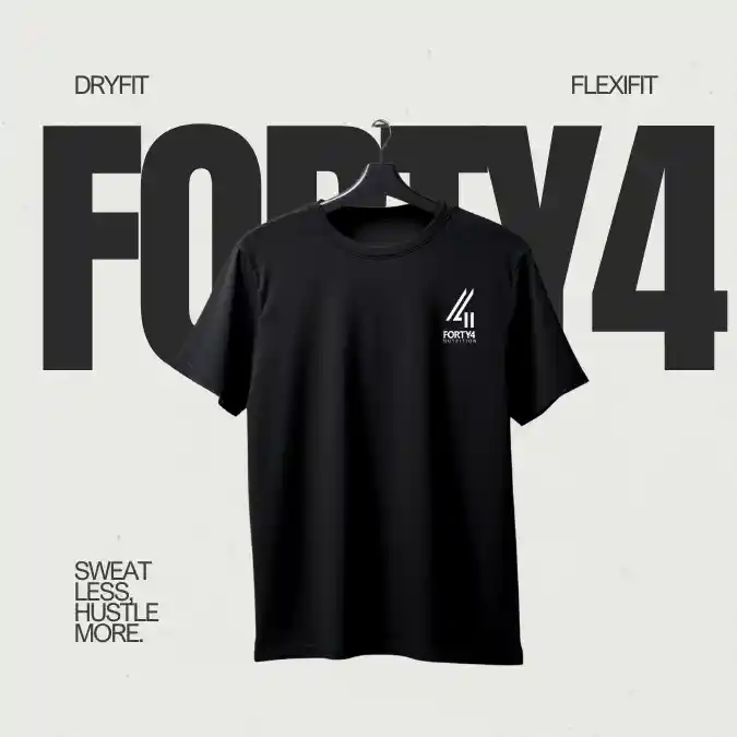 Forty4 Dryfit Flexifit Tee: Sweat Less, Hustle More.